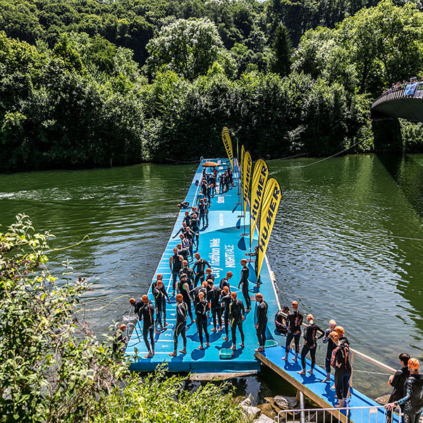 Startrampe beim starlim City Triathlon Austria Wels